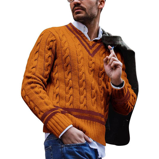 Pull À Col V Avec Motif Câblé Pour Homme | Idéal Pour Une Utilisation Quotidienne