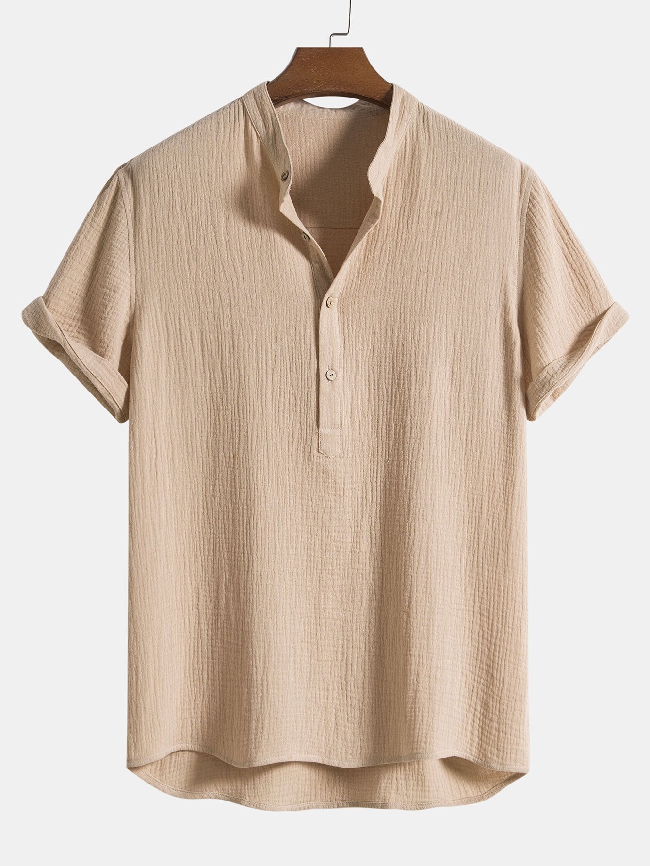 Chemise À Boutons Avec Texture Froissée Pour Homme | Idéale Pour Les Occasions Décontractées Ou Professionnelles