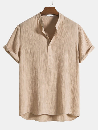 Chemise À Boutons Avec Texture Froissée Pour Homme | Idéale Pour Les Occasions Décontractées Ou Professionnelles
