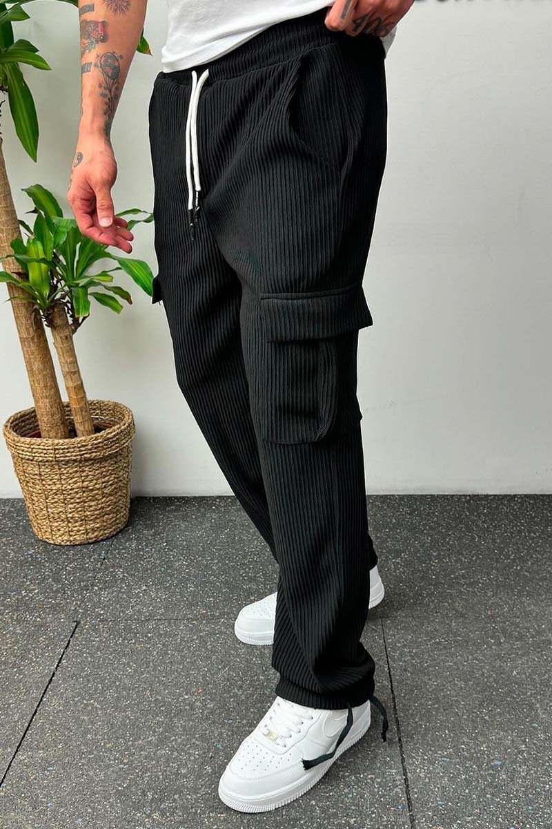 Pantalon Droit Décontracté pour Homme avec Taille Élastique | Idéal pour Le Quotidien Et Les Loisirs