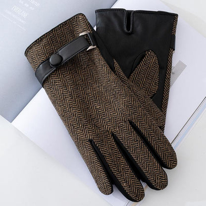 Gants À Motifs avec Fonction Écran Tactile pour Homme | Idéal pour L’Hiver