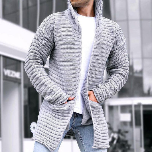 Manteau Mi-long Homme avec Col Montant | Idéal pour la Saison Froide