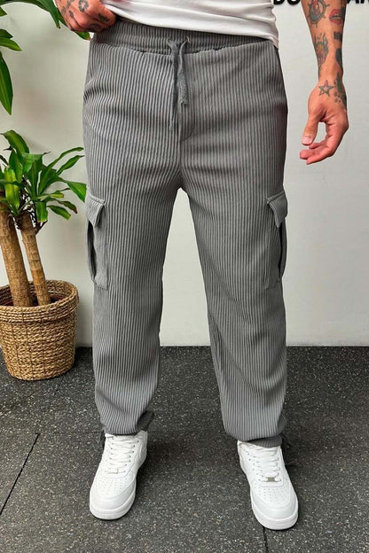 Pantalon Droit Décontracté pour Homme avec Taille Élastique | Idéal pour Le Quotidien Et Les Loisirs