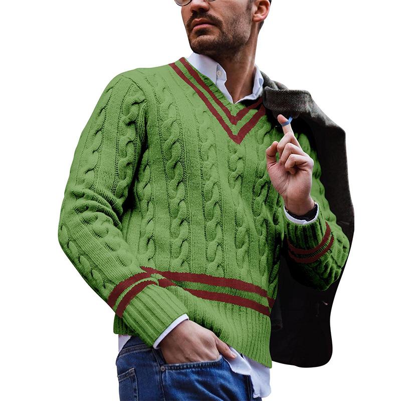 Pull À Col V Avec Motif Câblé Pour Homme | Idéal Pour Une Utilisation Quotidienne