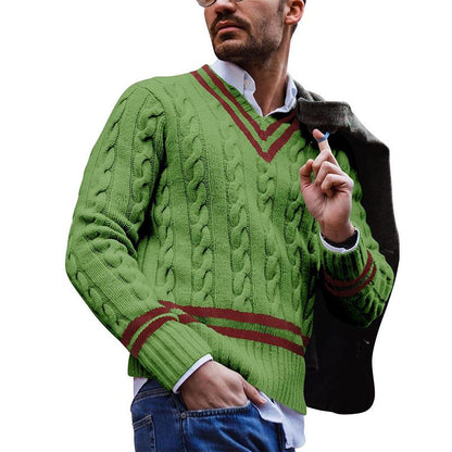 Pull À Col V Avec Motif Câblé Pour Homme | Idéal Pour Une Utilisation Quotidienne