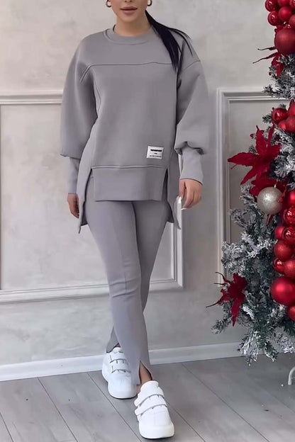 Ensemble Loungewear Avec Sweat Long Oversize Et Legging Pour Femme | Idéal Pour L'hiver