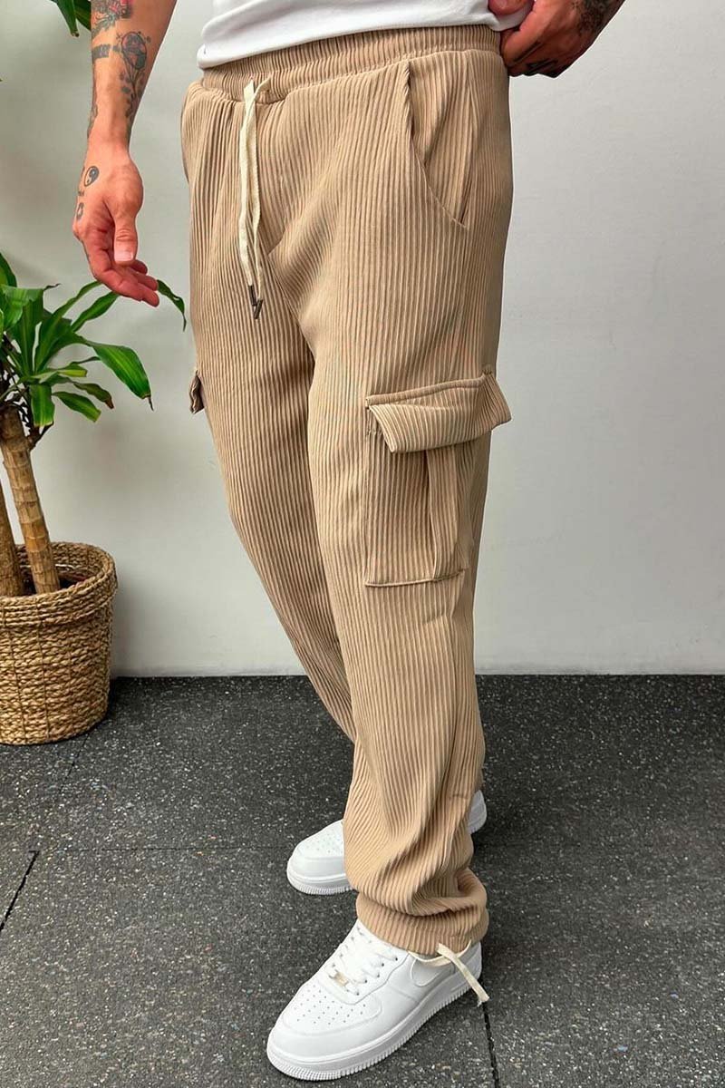 Pantalon Droit Décontracté pour Homme avec Taille Élastique | Idéal pour Le Quotidien Et Les Loisirs