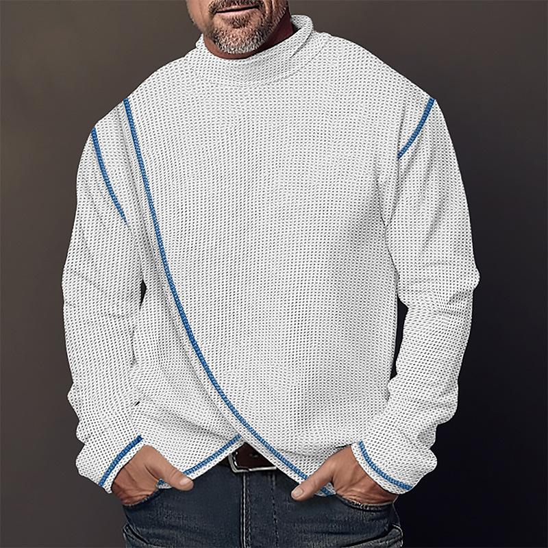 Pull Asymétrique À Col Haut Pour Homme | Idéal Pour Les Périodes Fraîches