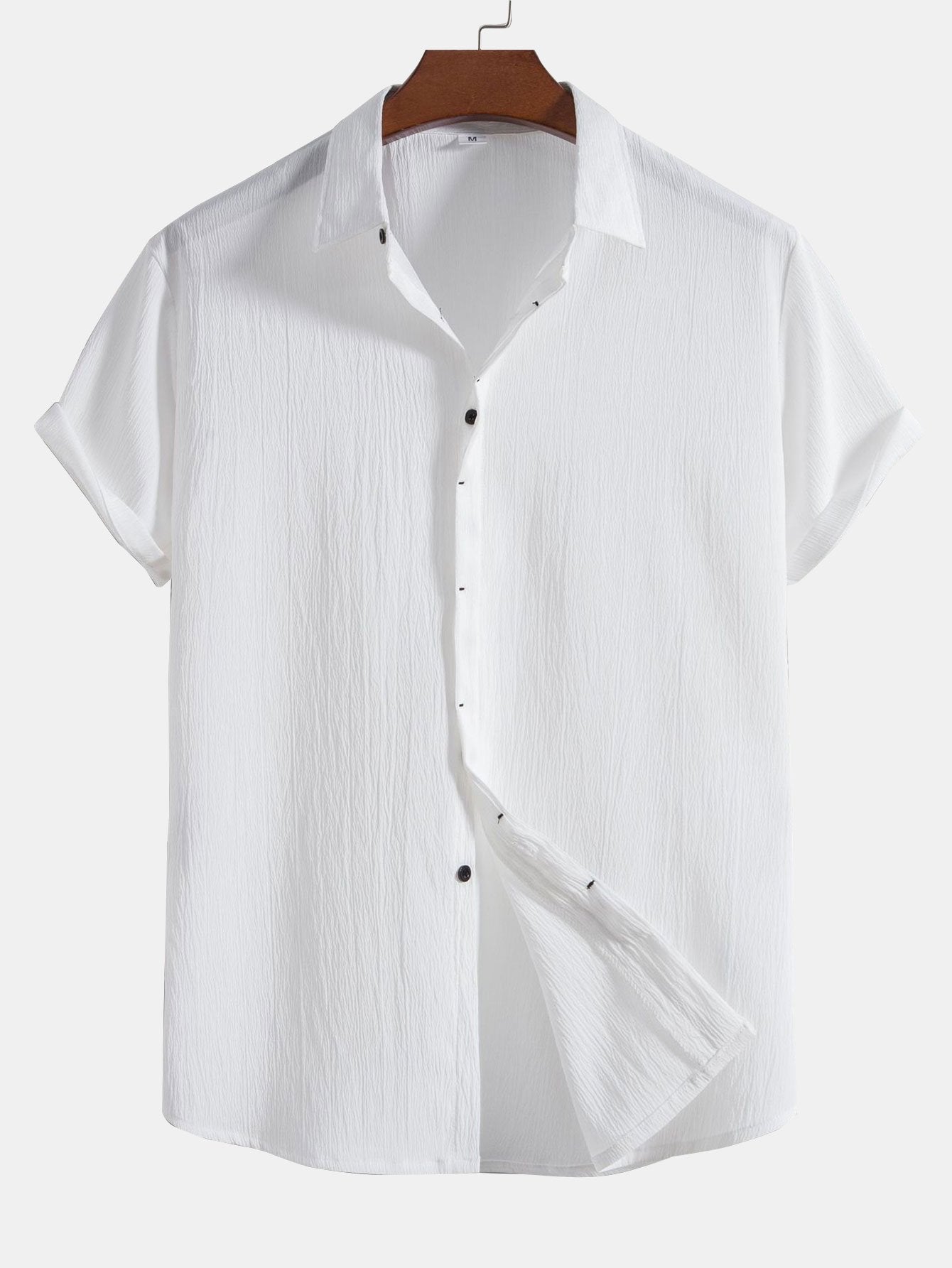 Chemise À Boutons Avec Texture Froissée Pour Homme | Idéale Pour Les Occasions Décontractées Ou Professionnelles