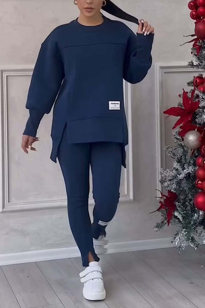 Ensemble Loungewear Avec Sweat Long Oversize Et Legging Pour Femme | Idéal Pour L'hiver