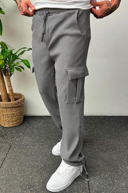 Pantalon Droit Décontracté pour Homme avec Taille Élastique | Idéal pour Le Quotidien Et Les Loisirs