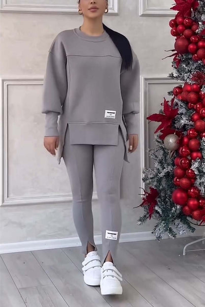 Ensemble Loungewear Avec Sweat Long Oversize Et Legging Pour Femme | Idéal Pour L'hiver