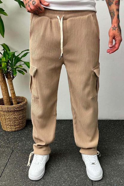 Pantalon Droit Décontracté pour Homme avec Taille Élastique | Idéal pour Le Quotidien Et Les Loisirs
