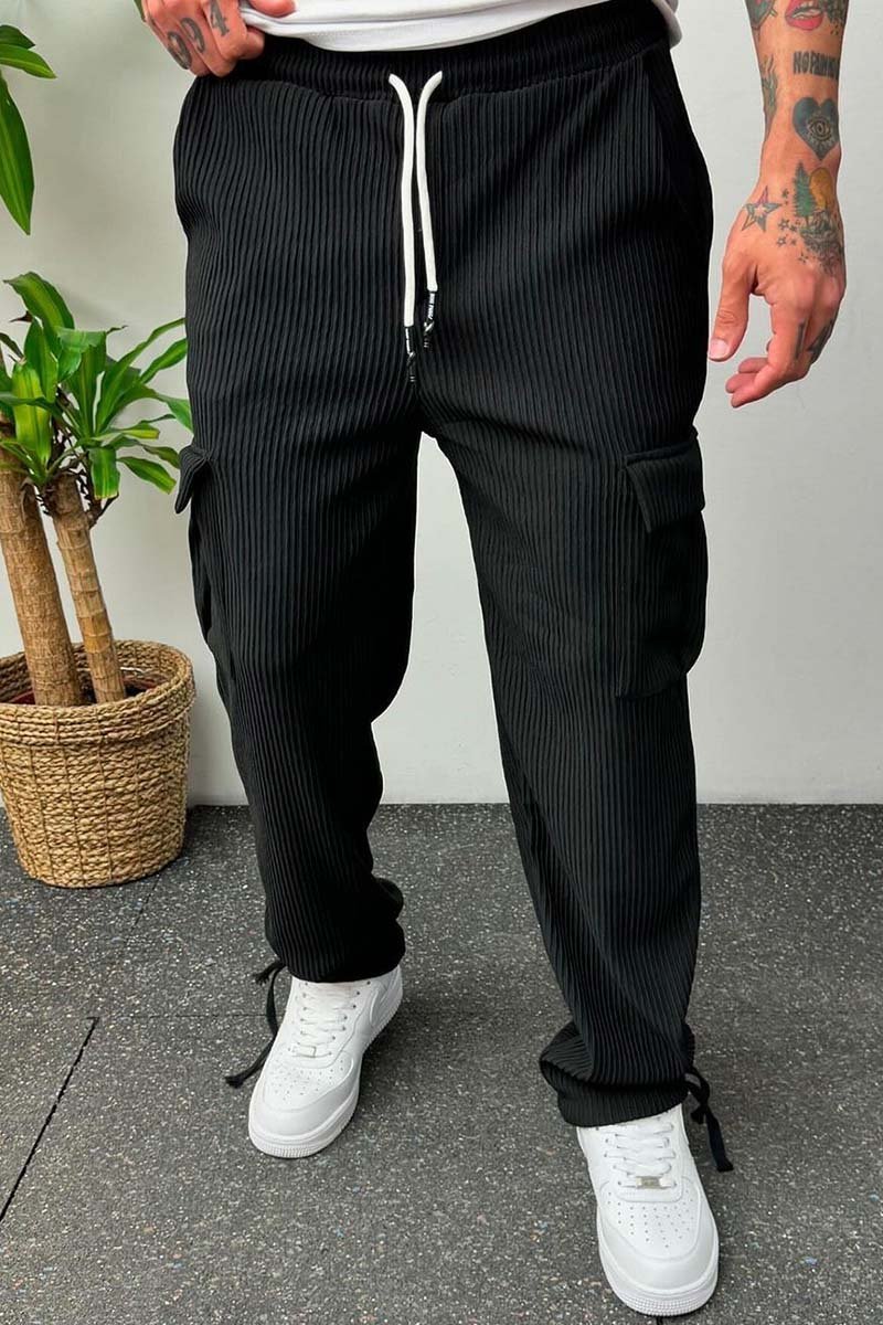 Pantalon Droit Décontracté pour Homme avec Taille Élastique | Idéal pour Le Quotidien Et Les Loisirs