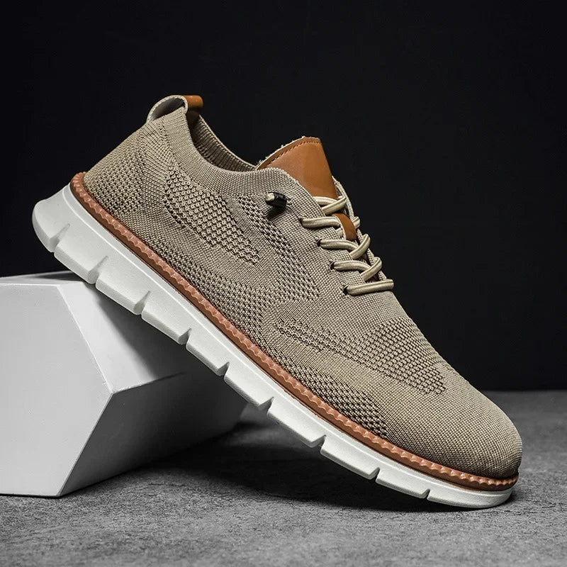 Chaussures à lacets avec tige tricotée pour hommes | Idéal pour les sorties décontractées