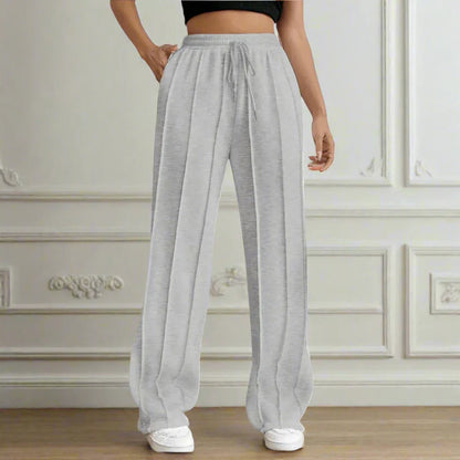 Pantalon à Taille Haute avec Coupe Ample pour Femme | Idéal pour Tenues Décontractées et Professionnelles