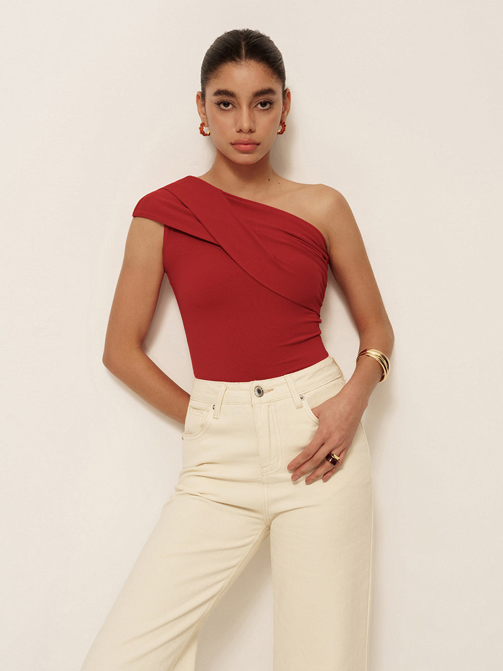 Top Sans Manches Avec Encolure Asymétrique Pour Femme | Idéal Pour Le Quotidien