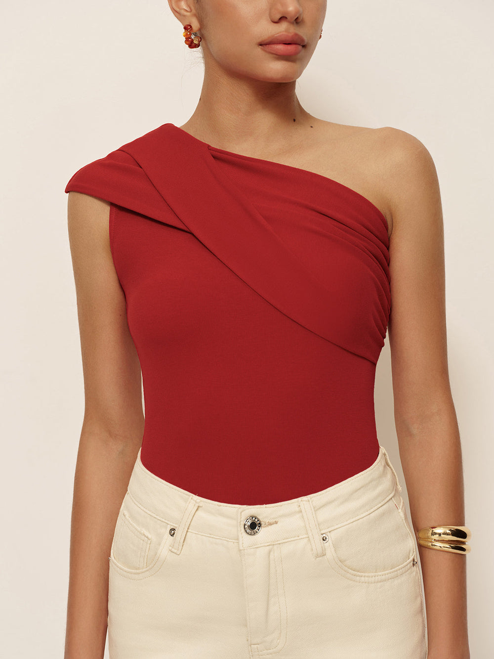 Top Sans Manches Avec Encolure Asymétrique Pour Femme | Idéal Pour Le Quotidien