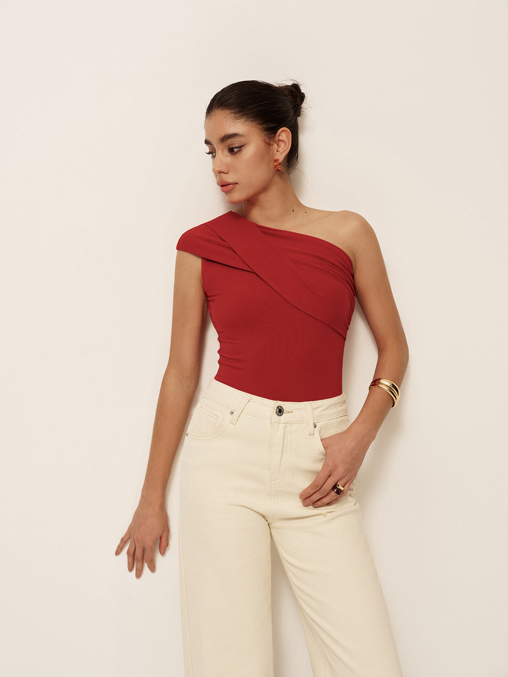 Top Sans Manches Avec Encolure Asymétrique Pour Femme | Idéal Pour Le Quotidien