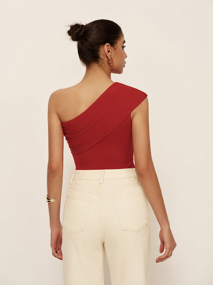 Top Sans Manches Avec Encolure Asymétrique Pour Femme | Idéal Pour Le Quotidien