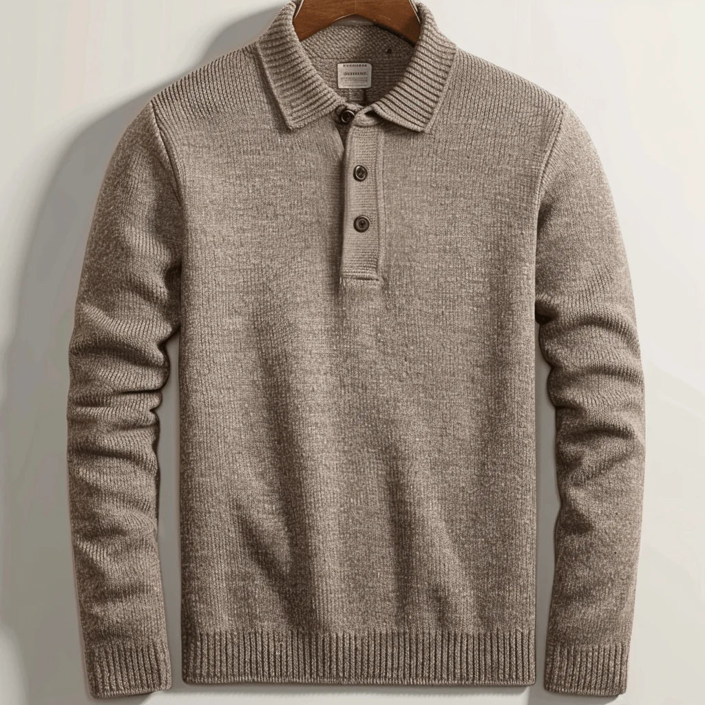 Pull À Manches Longues Pour Homme Avec Col Polo Et Coupe Standard Pour Adulte | Idéal Pour Usage Quotidien Et Occasions Variées