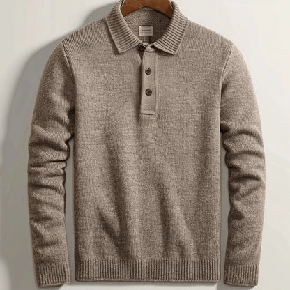 Pull À Manches Longues Pour Homme Avec Col Polo Et Coupe Standard Pour Adulte | Idéal Pour Usage Quotidien Et Occasions Variées