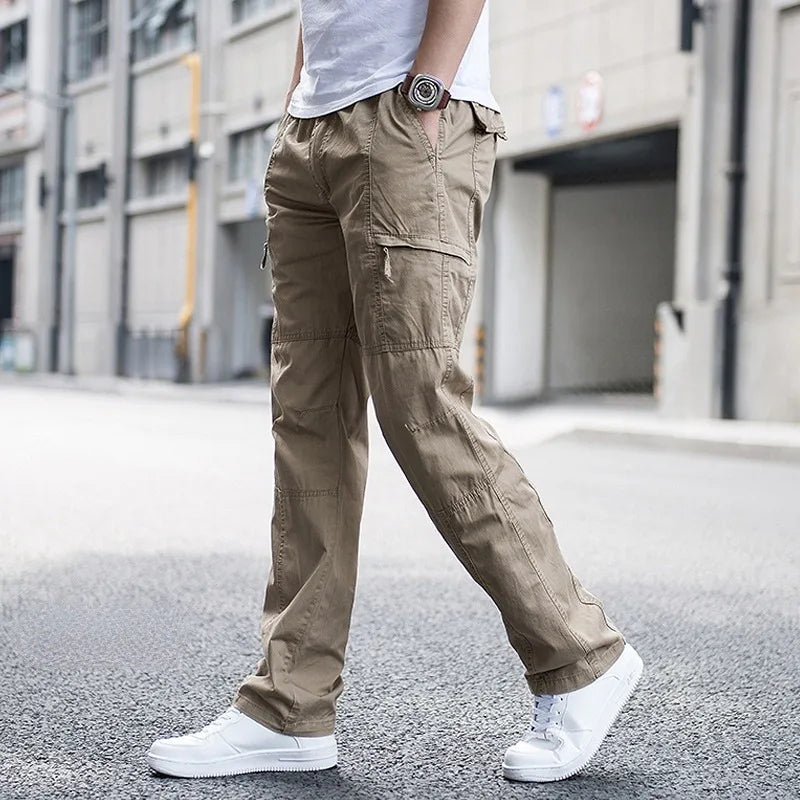 Pantalon Droit Avec Poches Fonctionnelles Pour Homme | Idéal Pour Le Quotidien Et Les Activités Décontractées