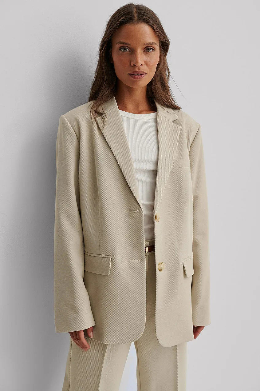 Blazer À Coupe Regular Avec Revers Classiques Pour Femme | Idéal Pour Le Travail Et Les Occasions Formelles