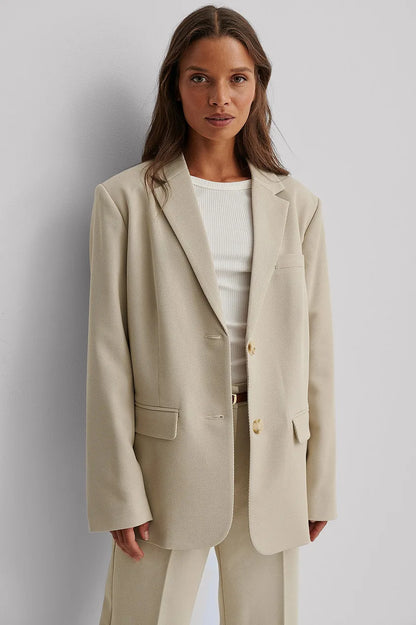Blazer À Coupe Regular Avec Revers Classiques Pour Femme | Idéal Pour Le Travail Et Les Occasions Formelles