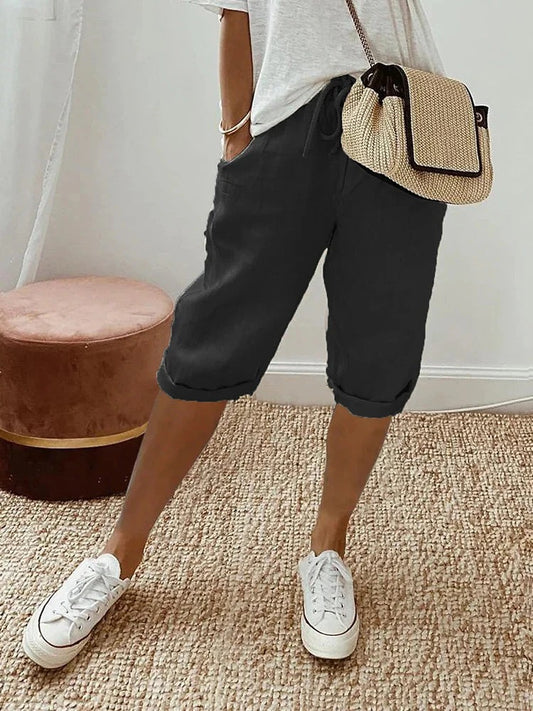 Shorts avec Taille Élastique et Poches Latérales pour Femme | Idéaux pour l’Été et un Usage Quotidien