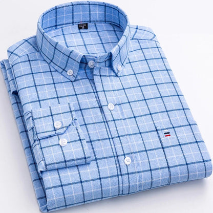 Chemise À Manches Longues À Carreaux Pour Homme | Idéale Pour Usage Quotidien
