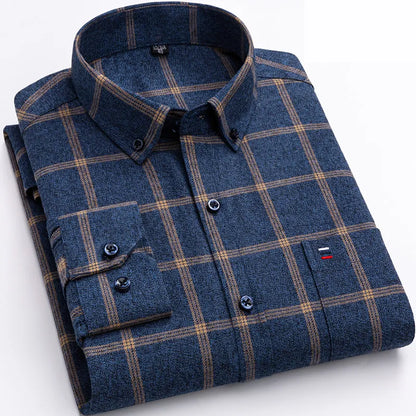 Chemise À Manches Longues À Carreaux Pour Homme | Idéale Pour Usage Quotidien