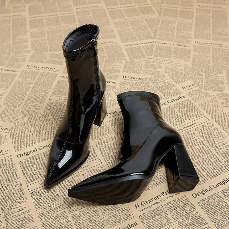 Bottines à Talon Bloc pour Femmes | Idéal pour l’Hiver et l’Usage Quotidien
