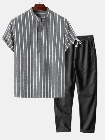 Ensemble Décontracté avec Chemise et Pantalon pour Homme | Idéal pour Occasions Informelles