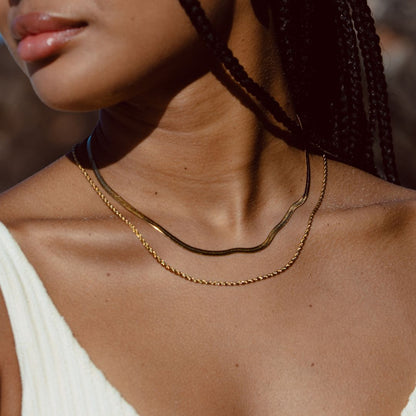 Collier Superposé À Double Chaîne pour Femme | Idéal pour Les Tenues Quotidiennes