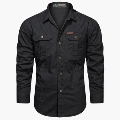 Chemise Outdoor À Manches Longues Avec Poches Poitrine Pour Homme | Idéale Pour Loisirs Et Usage Quotidien