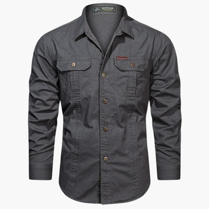 Chemise Outdoor À Manches Longues Avec Poches Poitrine Pour Homme | Idéale Pour Loisirs Et Usage Quotidien
