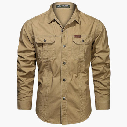 Chemise Outdoor À Manches Longues Avec Poches Poitrine Pour Homme | Idéale Pour Loisirs Et Usage Quotidien