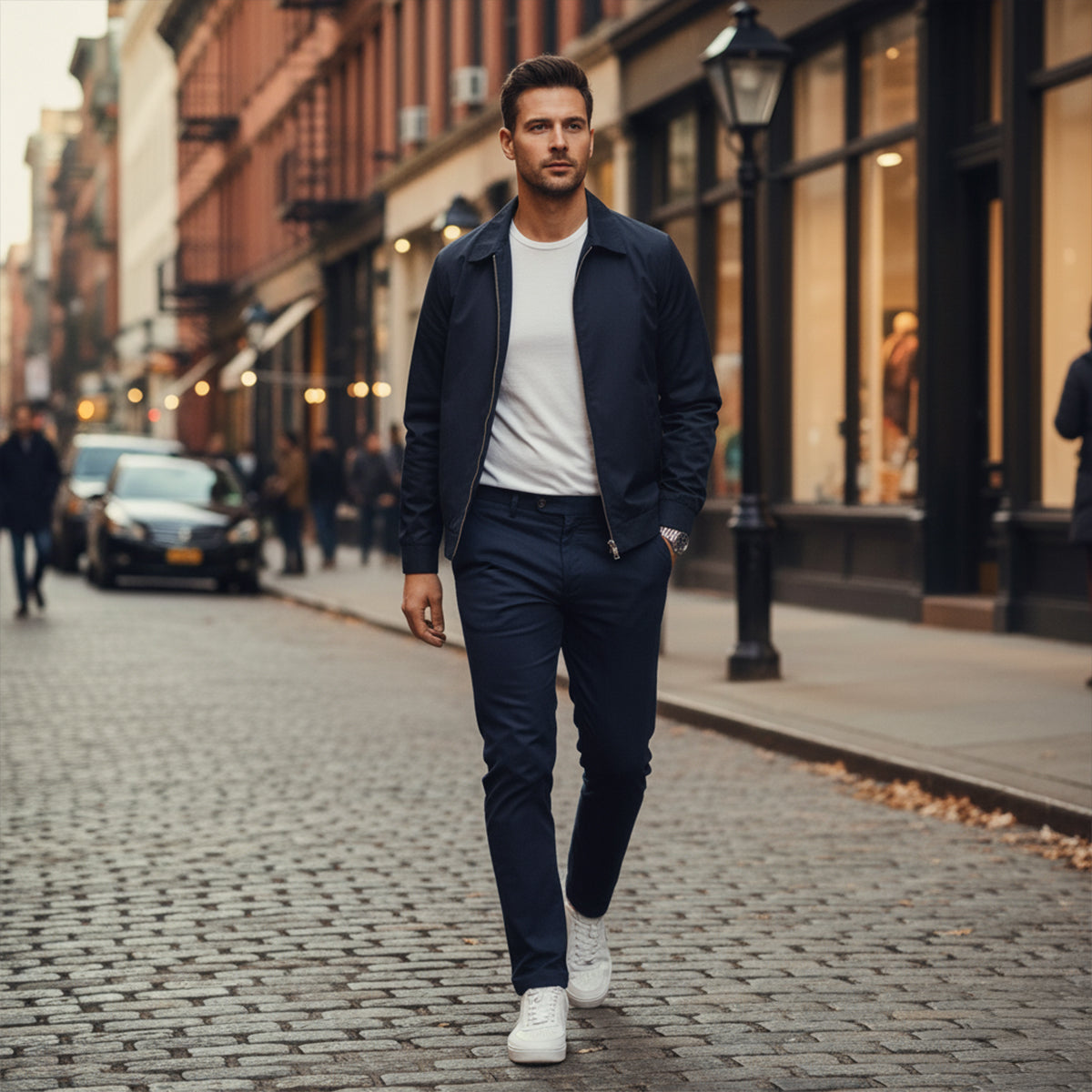 Ensemble Coordonné avec Veste Zippée et Pantalon pour Homme | Idéal pour les Sorties Décontractées