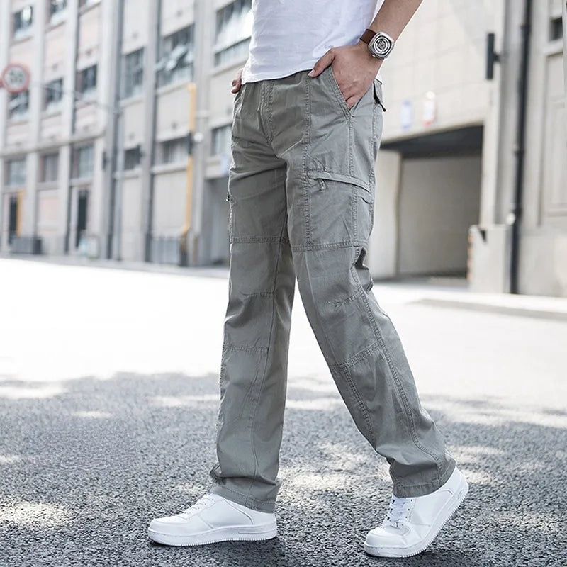 Pantalon Droit Avec Poches Fonctionnelles Pour Homme | Idéal Pour Le Quotidien Et Les Activités Décontractées