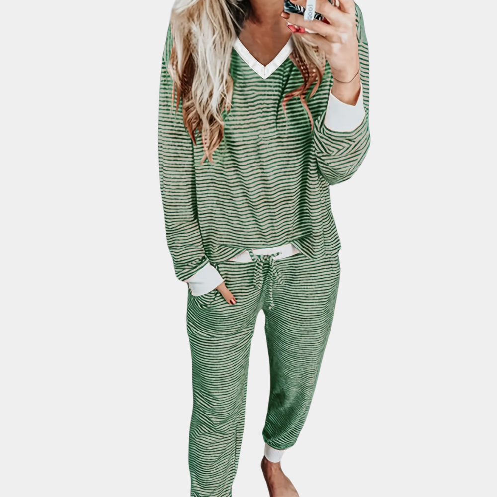 Ensemble Pyjama Deux Pièces avec Haut Et Pantalon pour Femmes | Idéal pour Les Soirées À La Maison Et Le Sommeil