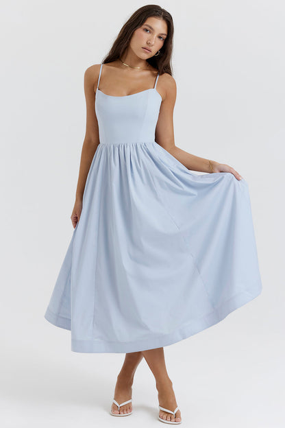 Robe Midi Coupe A-Line Sans Manches pour Femme | Idéale pour les Occasions Quotidiennes et les Événements