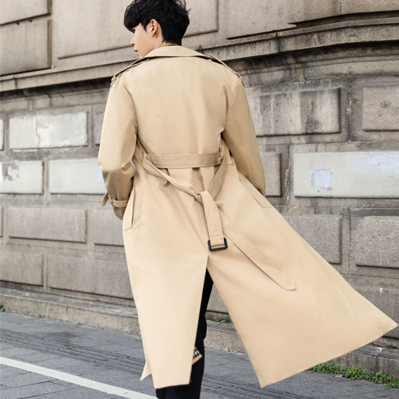 Trench-Coat Long Avec Ceinture À Boucle Pour Homme | Idéal Pour La Mi-Saison