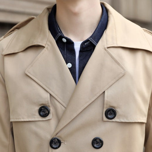 Trench-Coat Long Avec Ceinture À Boucle Pour Homme | Idéal Pour La Mi-Saison