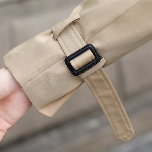 Trench-Coat Long Avec Ceinture À Boucle Pour Homme | Idéal Pour La Mi-Saison