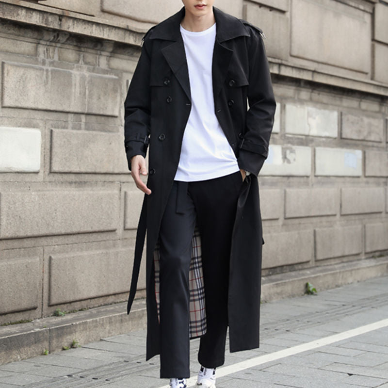 Trench-Coat Long Avec Ceinture À Boucle Pour Homme | Idéal Pour La Mi-Saison