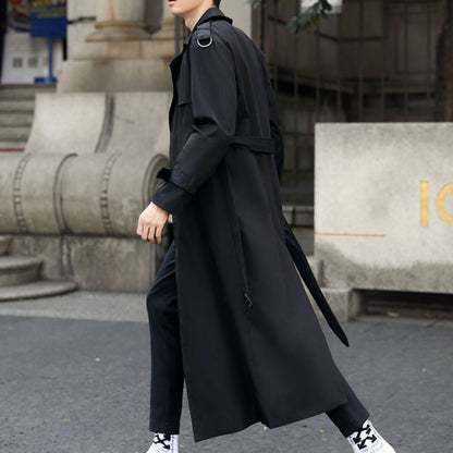Trench-Coat Long Avec Fermeture Croisée Pour Homme | Idéal Pour Les Saisons De Transition