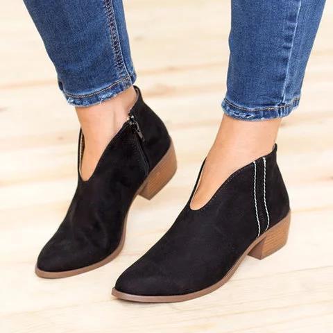 Bottines à Découpe V pour Femmes | Idéales pour une Tenue Décontractée ou Urbaine