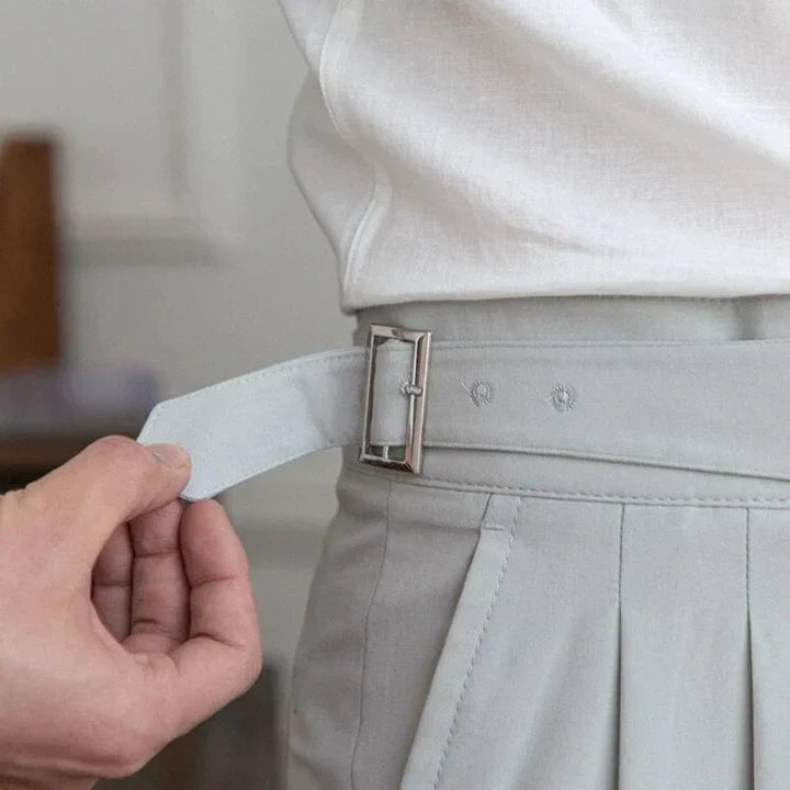 Pantalon avec Boucles Réglables pour Homme | Idéal pour Les Occasions Professionnelles Et Quotidiennes