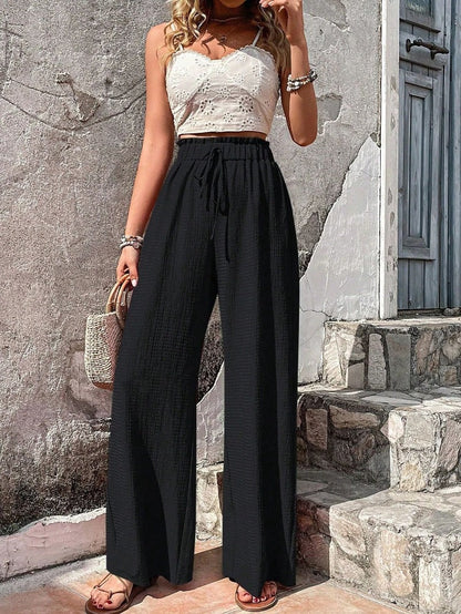 Pantalon Large à Taille Élastique pour Femme | Idéal pour les Journées Actives et les Sorties